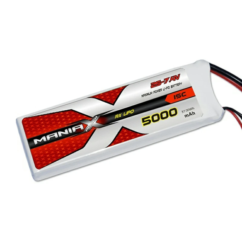 Bateria Lipo 2S-7,4V 5000mAh 15C RX