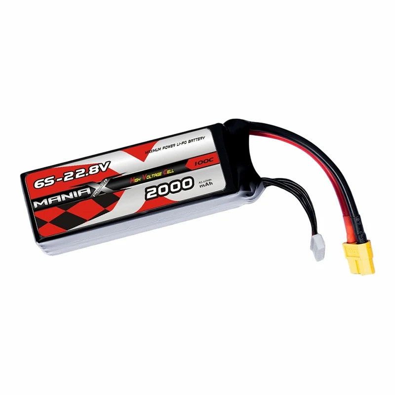 Bateria Lipo 6S-22,8 V 2000 mAh 100C